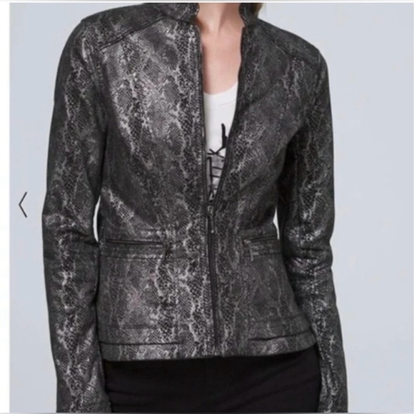 White House Black Market Snake Print Jacket - Picture 1 of 9
